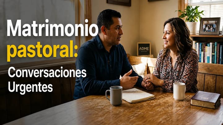 Pareja ministerial conversando con atención
